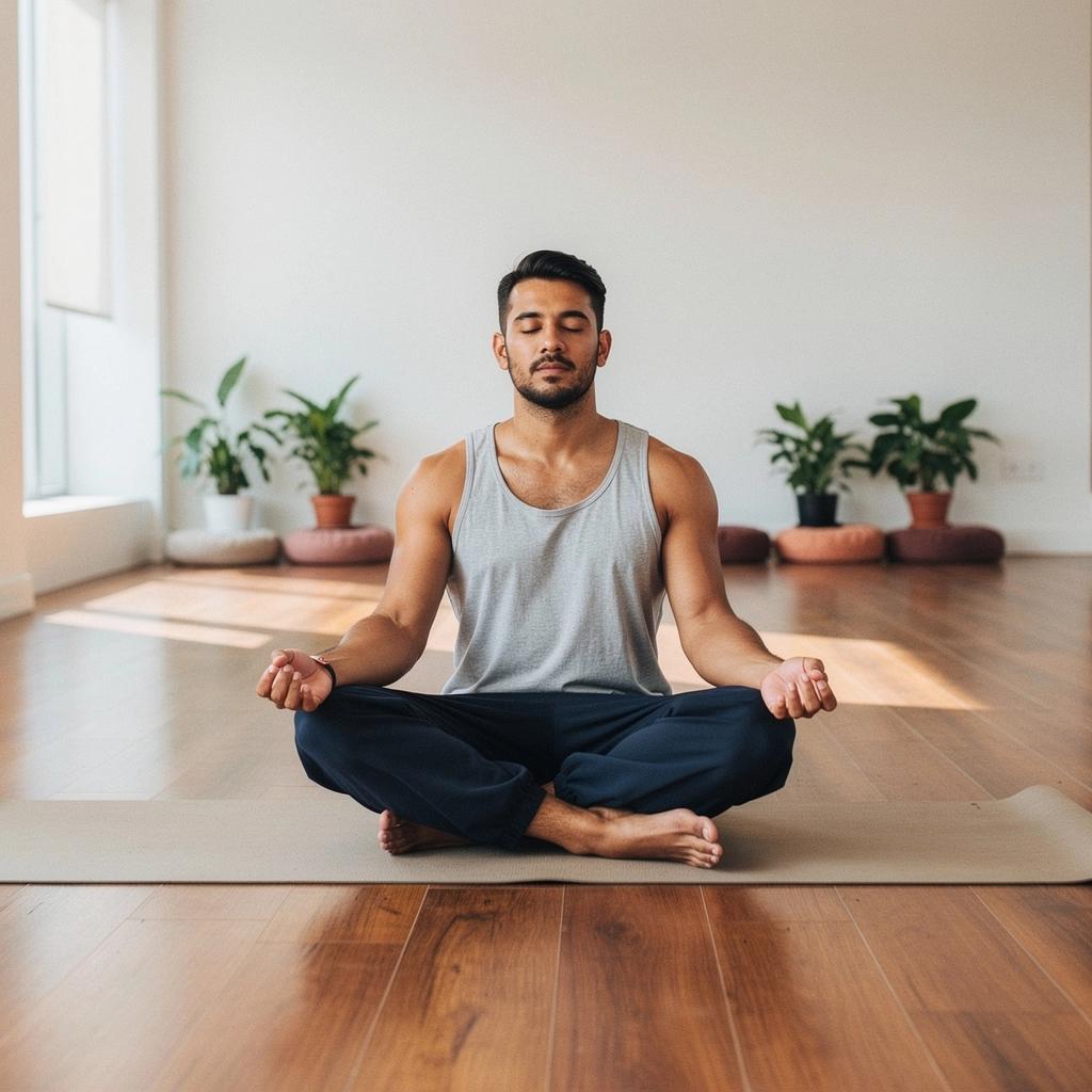 Ceremonia de cierre de una práctica de yoga con la quema de hierbas sagradas y canto.